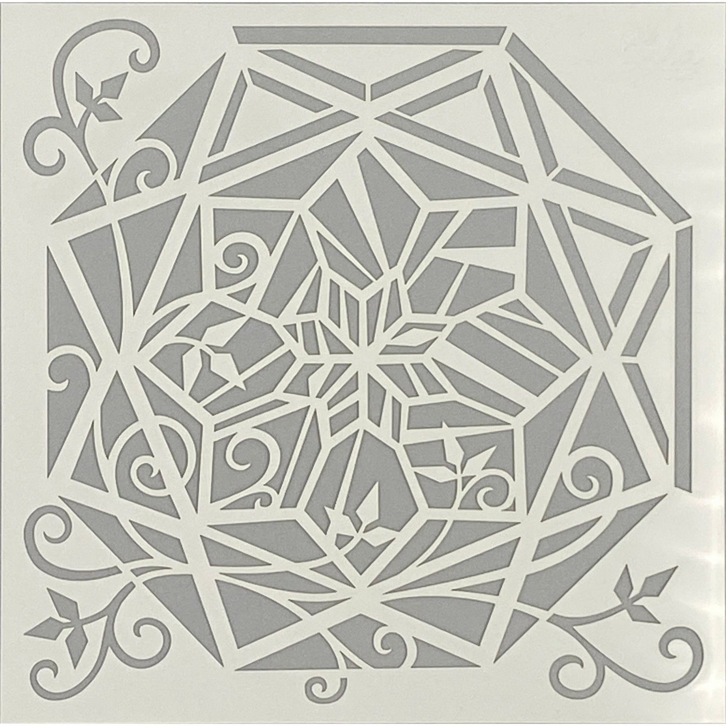 Angela poole • craft stencil crystal swirls