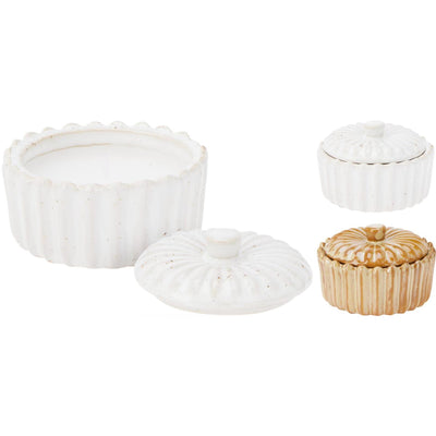 Home styling kaars in pompoen potje 5cm 2 assorti