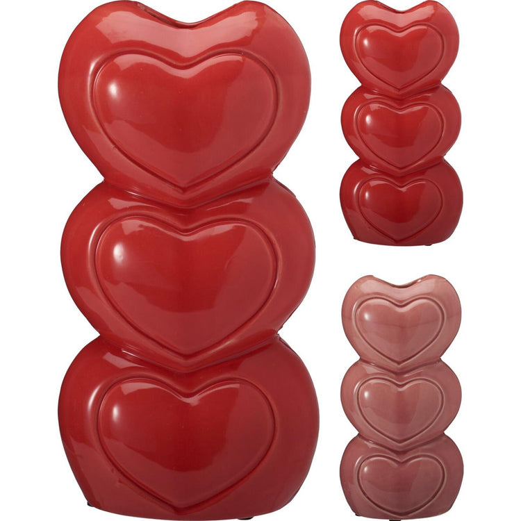 Home styling vaas harten 20cm