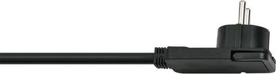 Brennenstuhl comfort-line plus, 4-voudig stekkerdoos (zwart, met platte stekker, 2m h05vv-f 3g1,5)