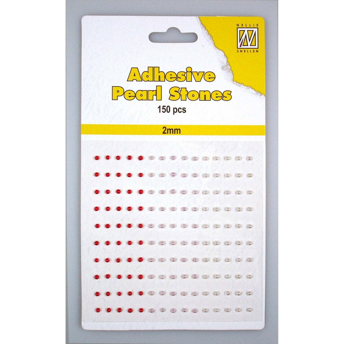 Nellie's choice • adhesive pearls 150stuks sheet 2mm 3 tones red