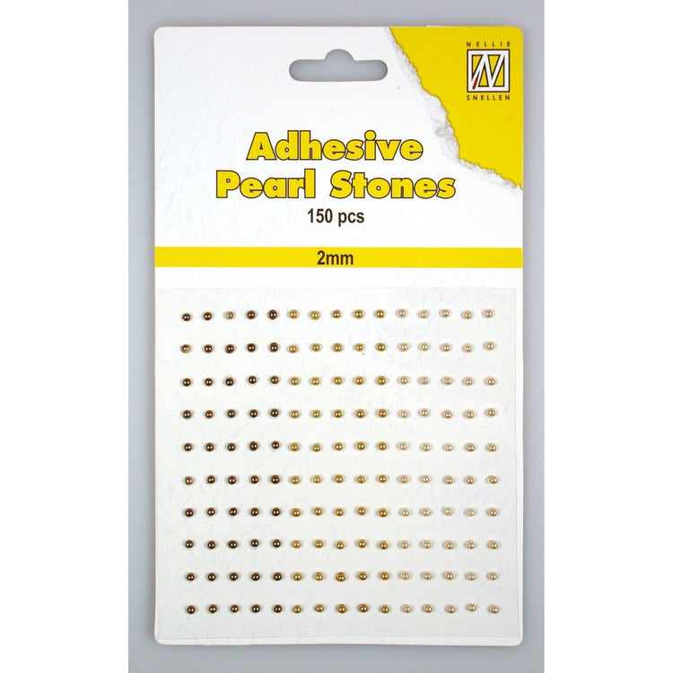 Nellie's choice • adhesive pearls 150stuks sheet 2mm 3 tones brown