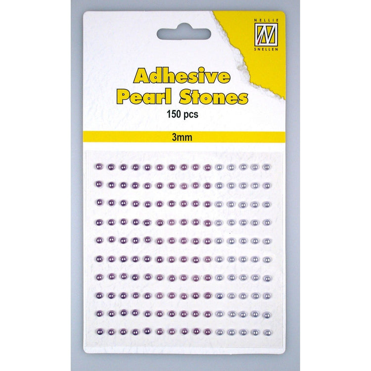 Nellie's choice • adhesive pearls 150stuks sheet 3mm 3 tones violet
