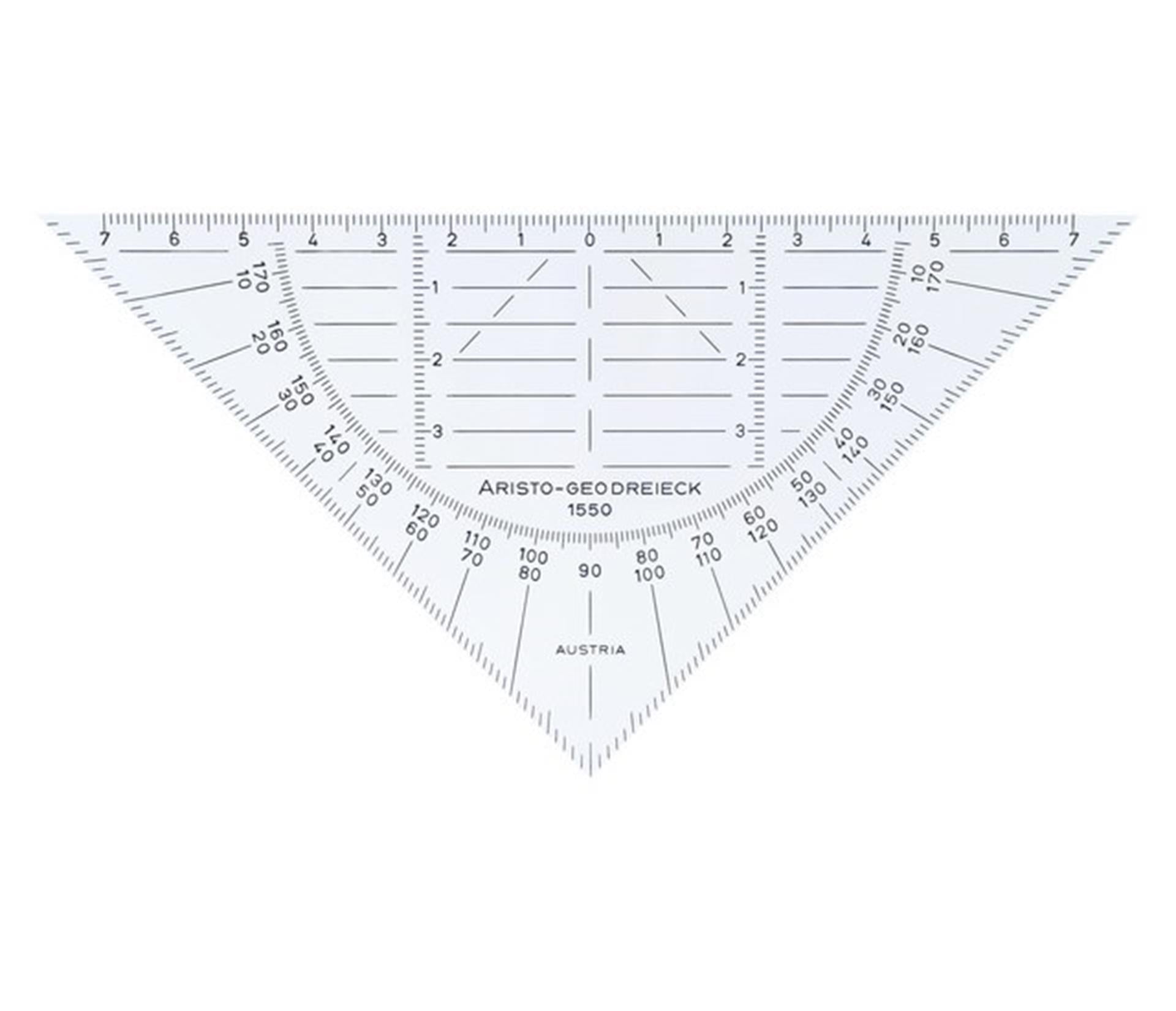 Kangaro aristo geo-driehoek 16cm flexibel onbreekbaar
