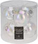 Home styling kerstbal glas 80mm irriserend koker a 6 stuks