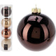 Kerstballen in koker amber mix set a 4 stuks ã¸10cm