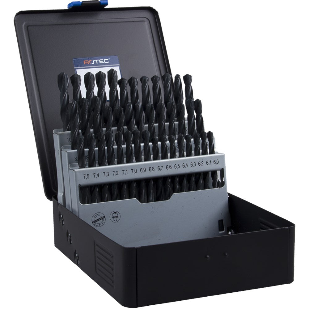 Rotec spiraalborenset 6-10x0.1mm hss 41-delig