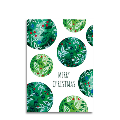 Art by andu wenskaart christmas balls