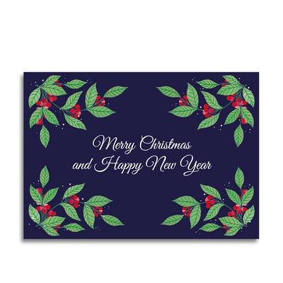 Art by andu wenskaart christmas blue