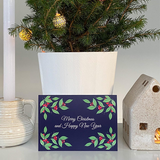 Art by andu wenskaart christmas blue - afbeelding 2