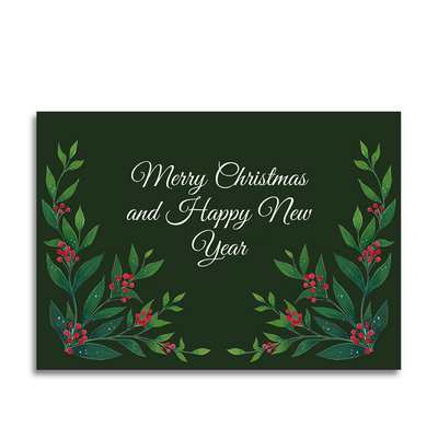 Art by andu wenskaart christmas green