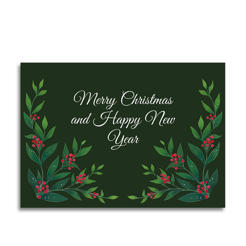 Art by andu wenskaart christmas green