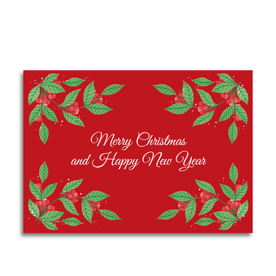Art by andu wenskaart christmas red