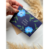 Art by andu wenskaart hbd blue flowers