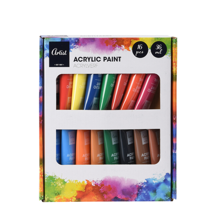 Artist acrylverfset 36ml 16 stuks