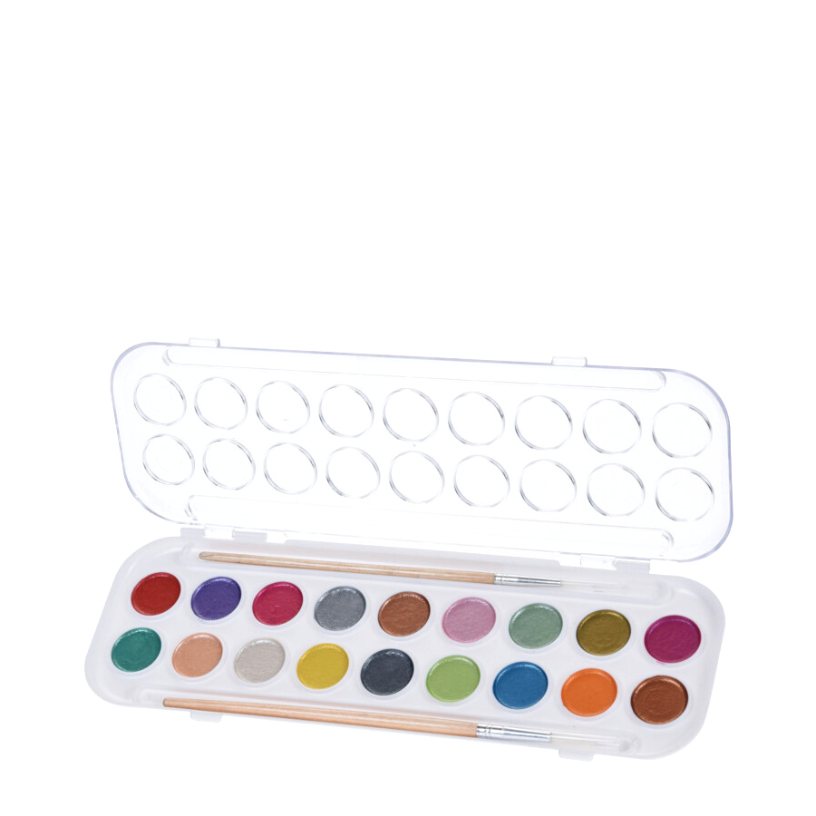 Artist waterverfset metallic 18 kleuren