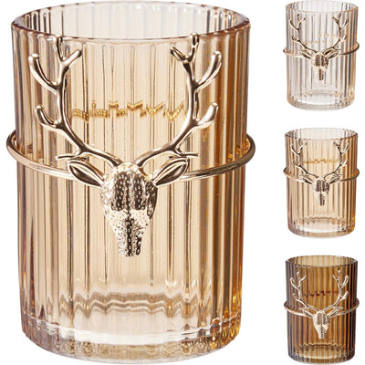 Home styling theelichthouder 9cm 3ass amber
