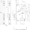 Assa abloy 2455 kastslot | dm50mm | pc | voorplaat staal gelakt 24x235mm rechthoekig | dr 1+2+3+4 - 7962019