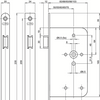 Assa abloy 2465 loopslot | dm50mm | krukgat 8mm | voorplaat staal gelakt 20x235mm afgerond | dr 1+3 2+4 - 7962040