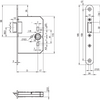 Assa abloy n1002 loopslot | dm65mm | krukgat 8mm | voorplaat rvs 24x185mm afgerond | zamac vernikkelde dagschoot | dr 1+3 2+4 - 10049500
