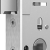 Assa abloy n1002 loopslot | dm65mm | krukgat 8mm | voorplaat rvs 24x185mm afgerond | zamac vernikkelde dagschoot | dr 1+3 2+4 - 10049500