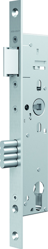 Assa abloy n1500 deurslot | dm40mm | pc 92mm | krukgat 8mm | voorplaat rvs 24x270mm rechthoekig | zamac vernikkelde dagschoot | dr 1+3 2+4 - 10049531 - afbeelding 1