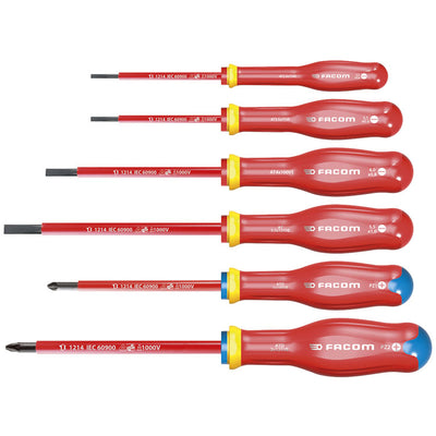 Facom atdve.j6pb | set | 1000v | schroevendraaiers | sleuf pz - atdve.j6pb
