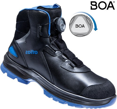 Atlas werkschoen sl 9845 xp 2.0 boa hoog s3 | zwart blauw | maat 37 - 00.012.105.37