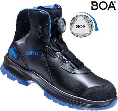 Atlas werkschoen sl 9845 xp 2.0 boa hoog s3 | zwart blauw | maat 41 - 00.012.105.41