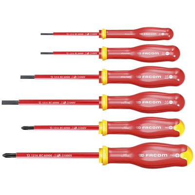 Facom set van 6 1000v schroevendraaiers sleuf ph - atpve.j6pb