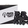 Aventuri verstelbare inline skates semi-softboot zwart maat 30-33 (s)