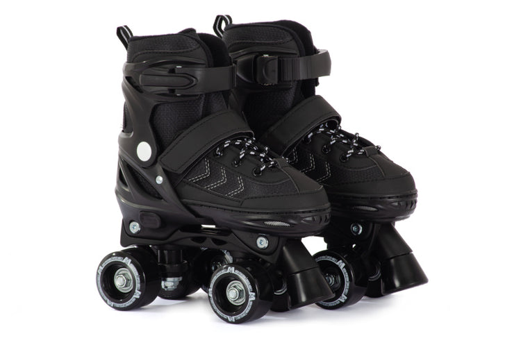 Aventuri verstelbare rolschaatsen semi-softboot zwart maat 31-34 (s)