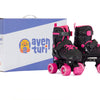 Aventuri verstelbare rolschaatsen semi-softboot zwart roze maat 35-38 (m)