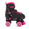 Aventuri verstelbare rolschaatsen semi-softboot zwart roze maat 27-30 (xs)