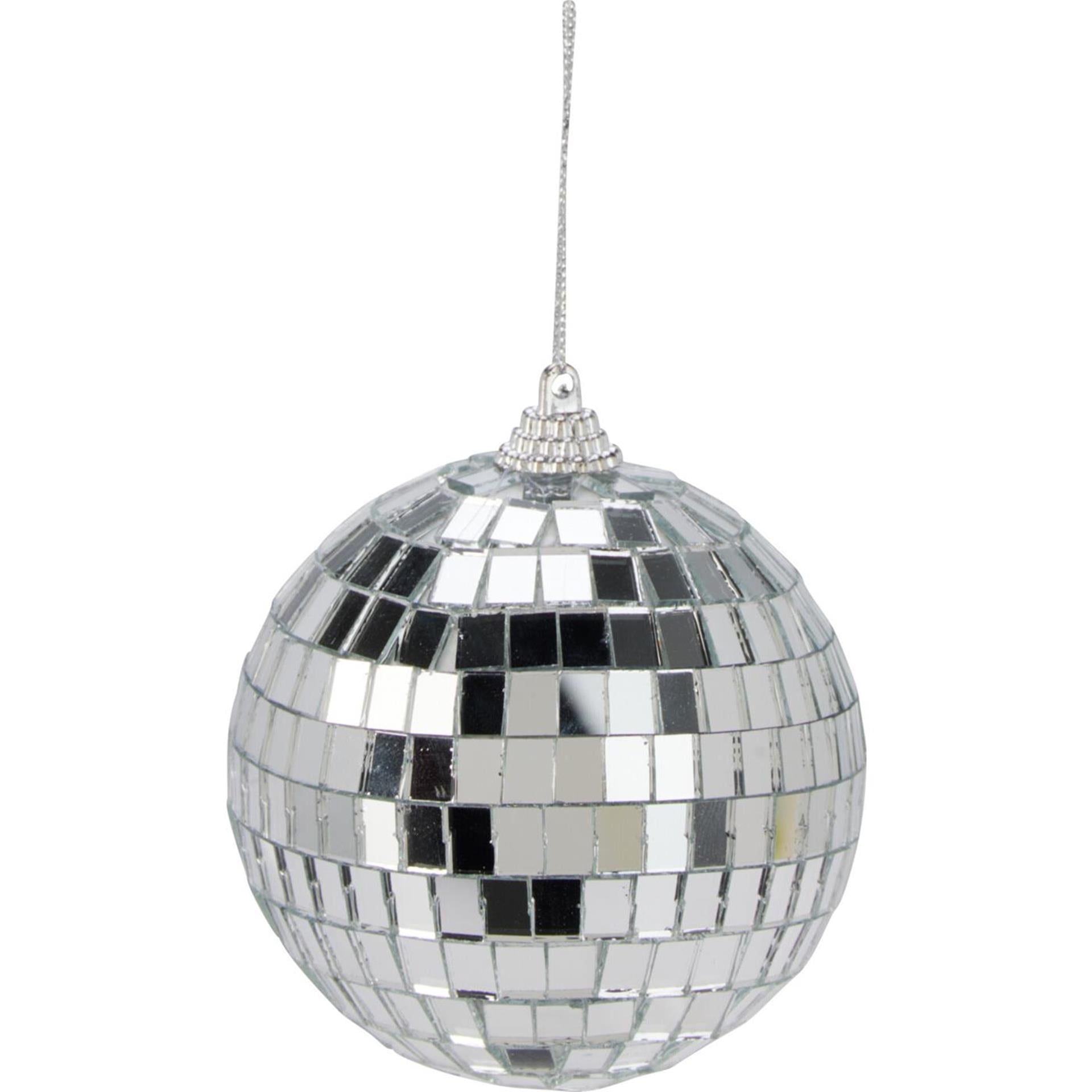 Home styling spiegelbal 8cm zilver spiegelbal 8cm zilver glas