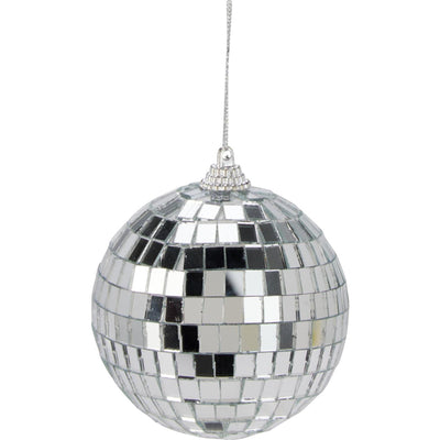 Home styling spiegelbal 8cm zilver spiegelbal 8cm zilver glas