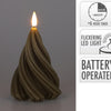 Home styling kaars led boom gedraaid h13cm taupe
