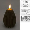 Home styling kaars peer led geribbeld 10cm