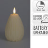 Home styling kaars peer led geribbeld 10cm