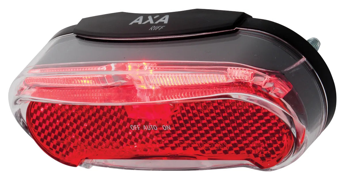 AXA Riff Battery - Fiets Achterlicht - LED Fietsverlichting op Batterij - Auto on off systeem - 50-80 mm - Rood