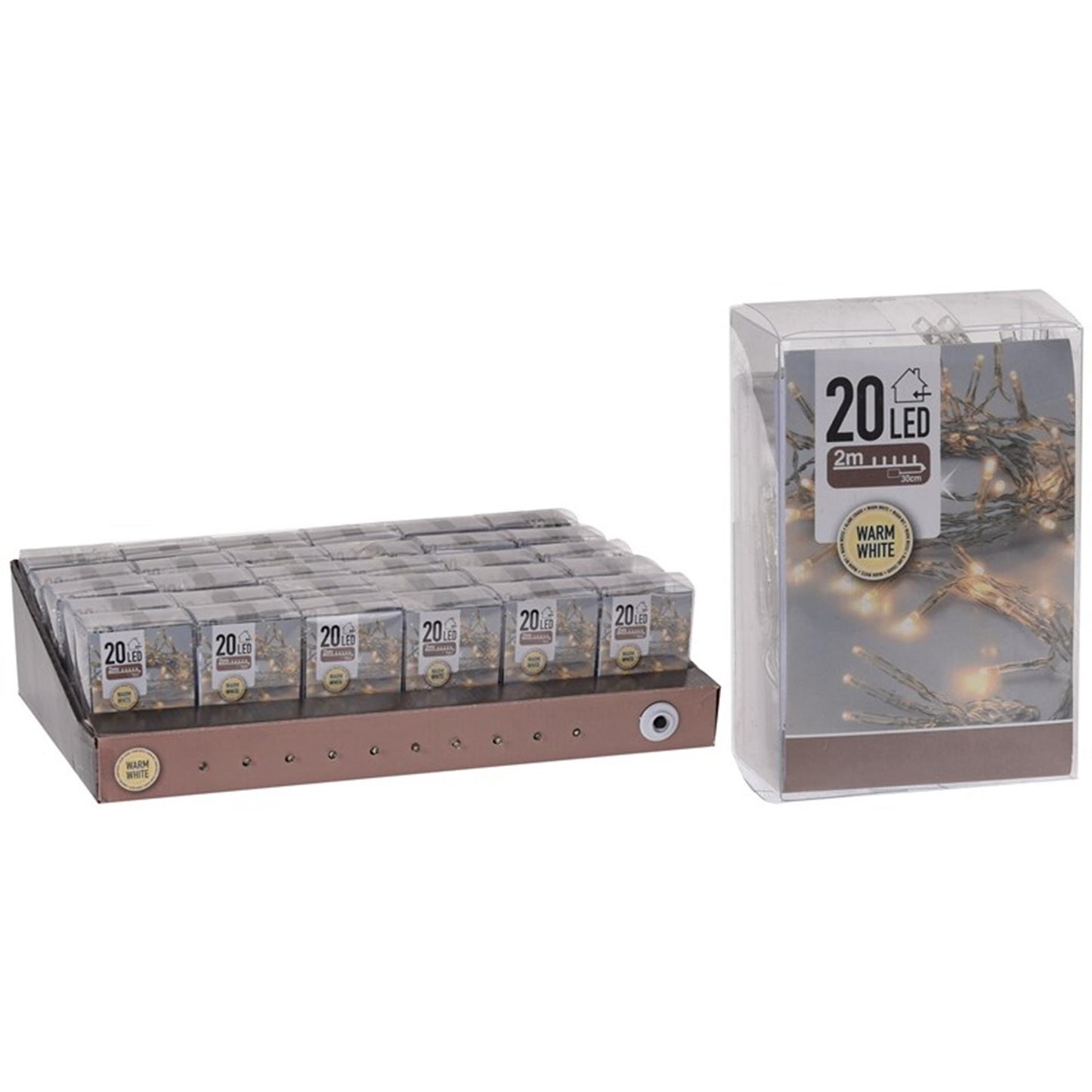 Home styling batterijverlichting 20l + timer warmwit