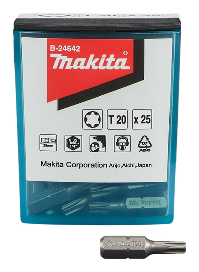 Makita accessoires schroefbit t20x25mm - b-24642 - b-24642