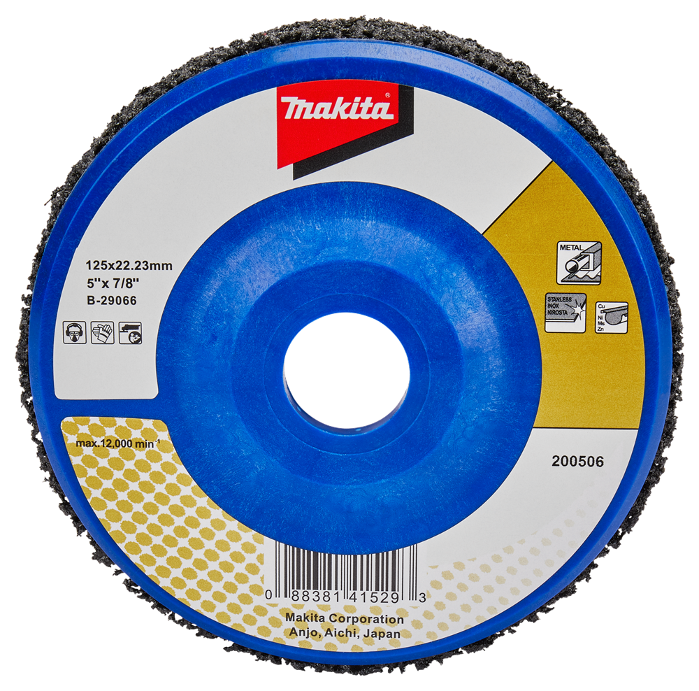 Makita accessoires reinigingsschijf 125mm zwart - b-29066 b-29066