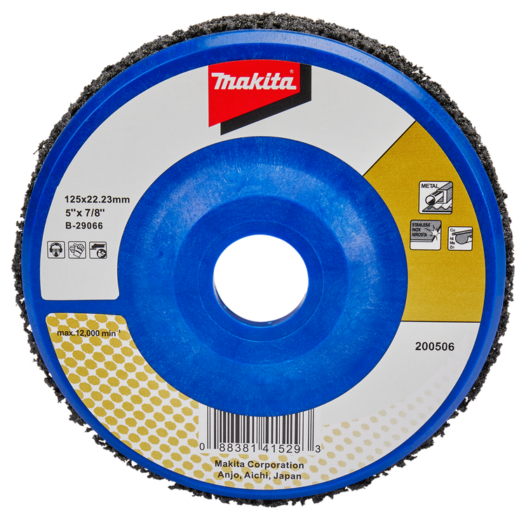 Makita accessoires reinigingsschijf 125mm zwart - b-29066 b-29066