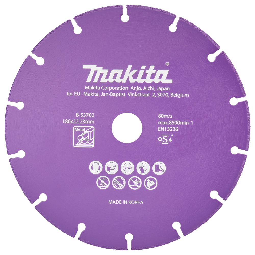 Makita accessoires doorslijpschijf 180x22,23x1,3mm - b-53702 b-53702