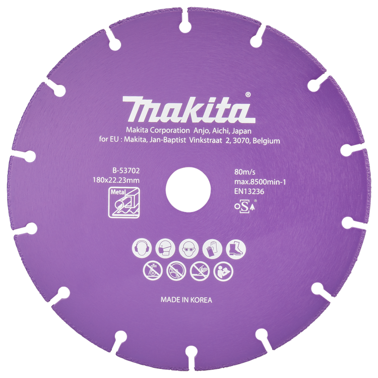 Makita accessoires doorslijpschijf 180x22,23x1,3mm - b-53702 b-53702