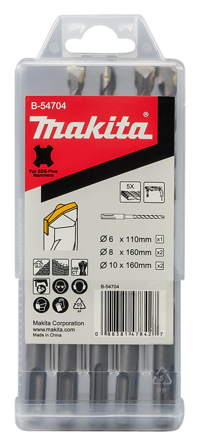 Makita accessoires b2s: betonborenset 5-delig - b-54704 b-54704