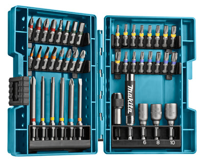Makita accessoires 43-delige schroefbitset in hoog kwalitatieve koffer - b-55697