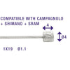 derailleur-binnenkabel 1,1 mm zilver 2250 mm