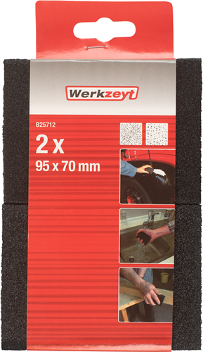 Werkzeyt schuurspons (versch. korrel) 2st - b25712